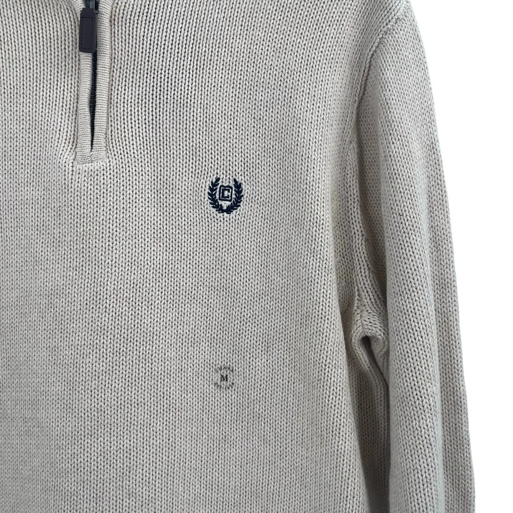 ✨NWT Chaps men's cotton knit quarter-zip mock neck sweater medium